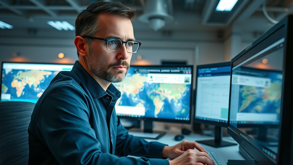 SEO expert updating local law firm directory listings for injury lawyers on computer