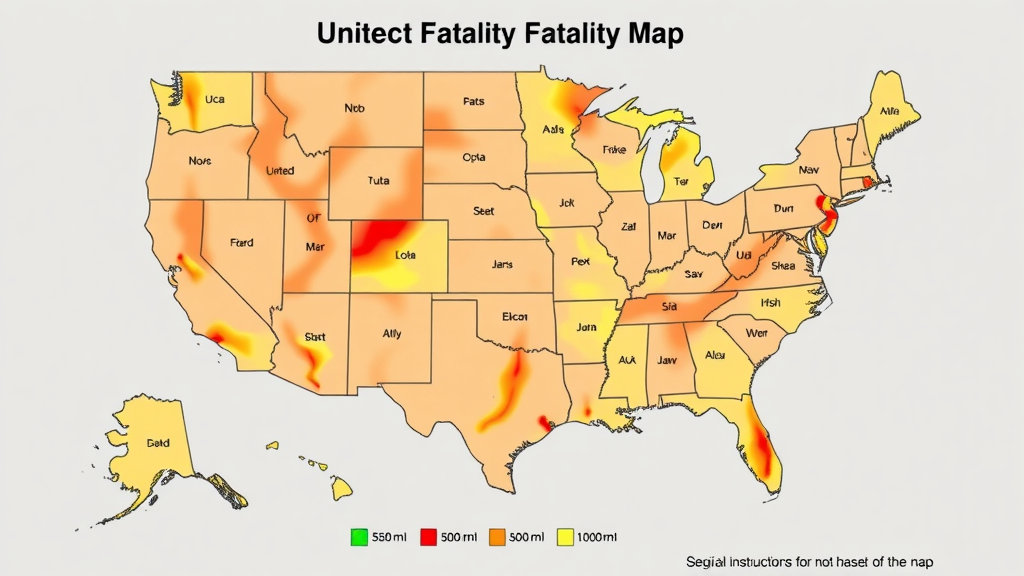 heat map of US showing states with highest motorcycle fatalities - State by state motorcycle crash rates USA