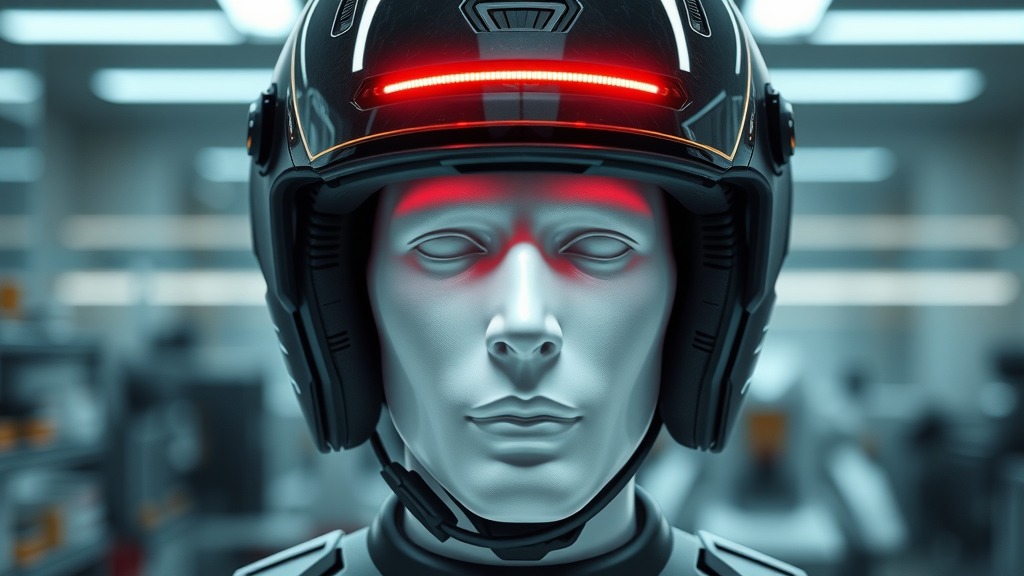 Innovative smart motorcycle helmet demonstrating advances in motorcycle safety research
