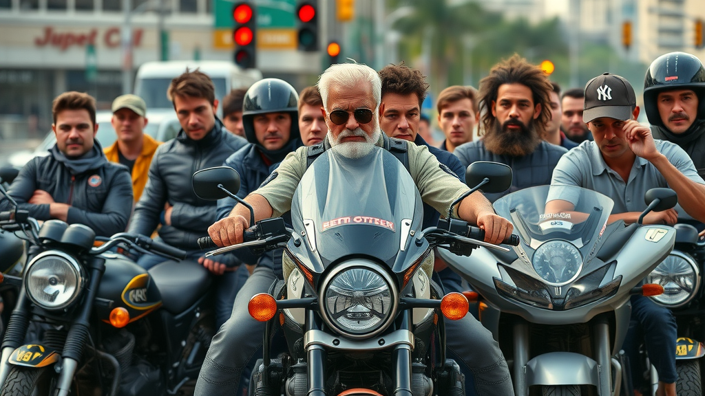 diverse motorcycle crash demographics group urban city