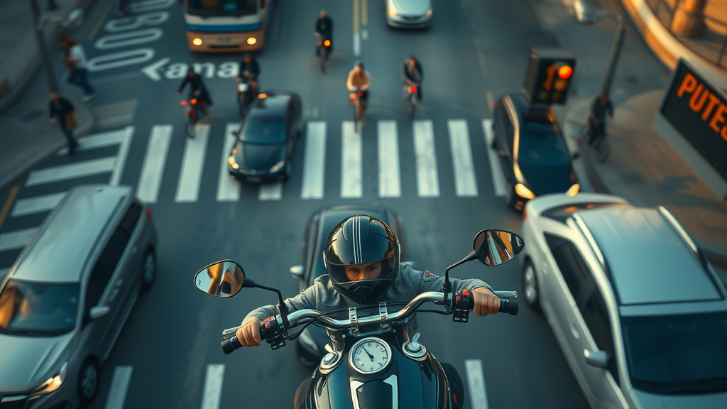 motorcycle safety courses urban intersection motorcyclist navigating traffic