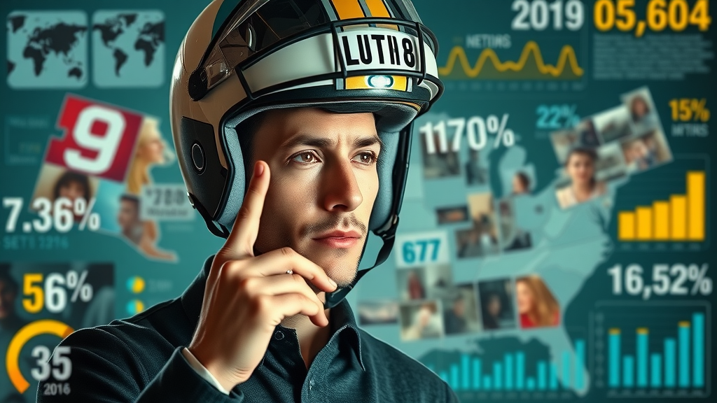 motorcycle helmet law impact visualized as infographic with cold hard statistics, helmet and map elements
