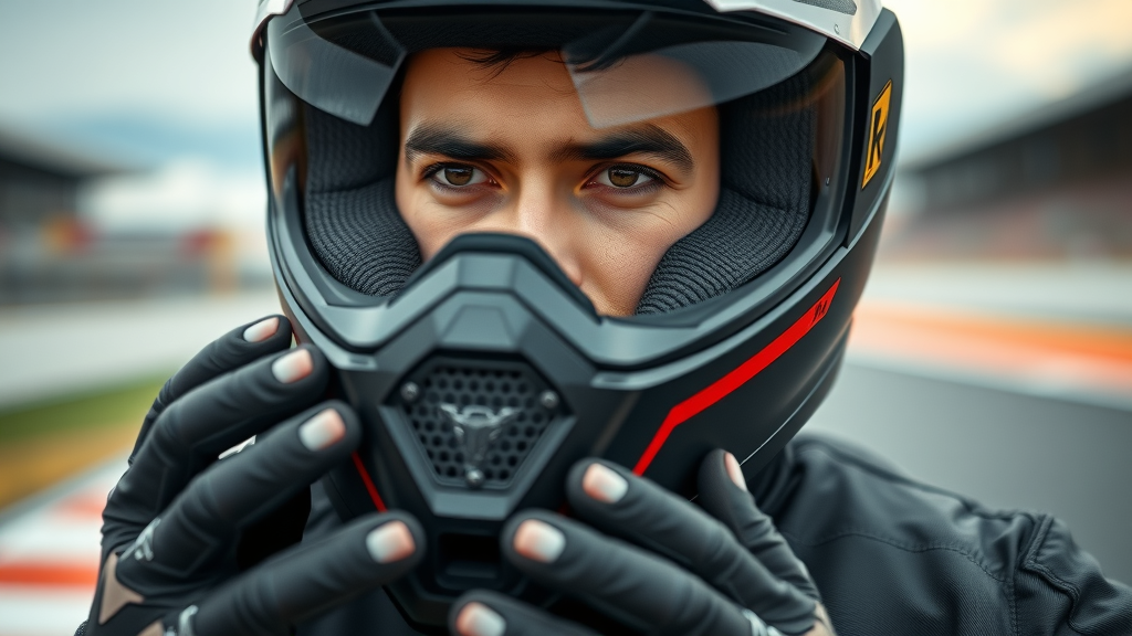 close-up motorcycle helmet features helmet visor