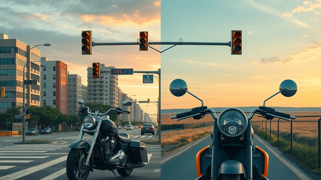 Split view: motorcycle accidents in urban intersections versus rural roads - location-based motorcycle accident causes